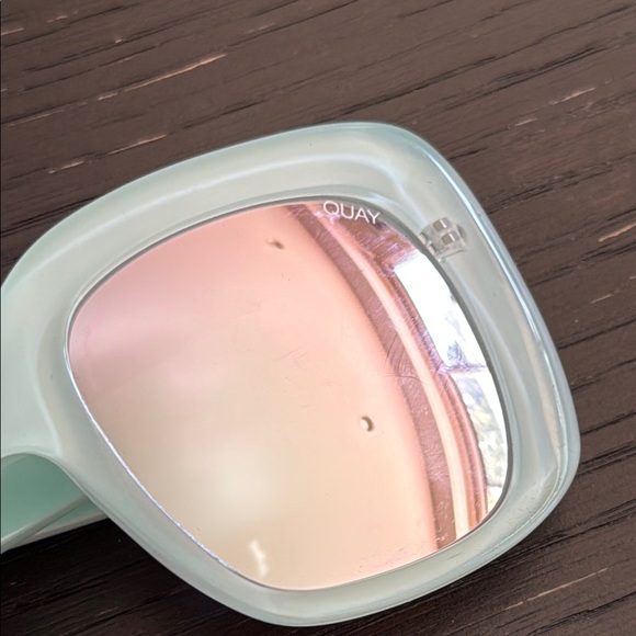 Quay Australia Women’s Light Blue Sunglasses with Patterned Case - Picture 4 of 5